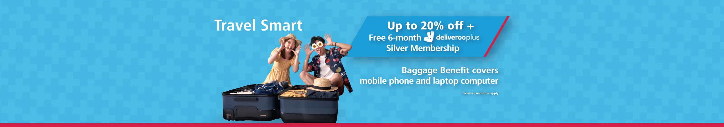 Baggage Benefit covers mobile and laptop - banner image