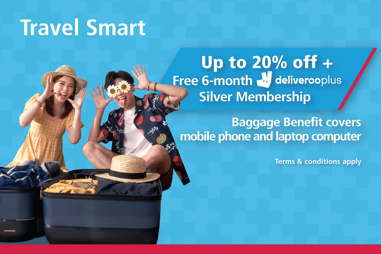 Baggage Benefit covers mobile and laptop  - banner image