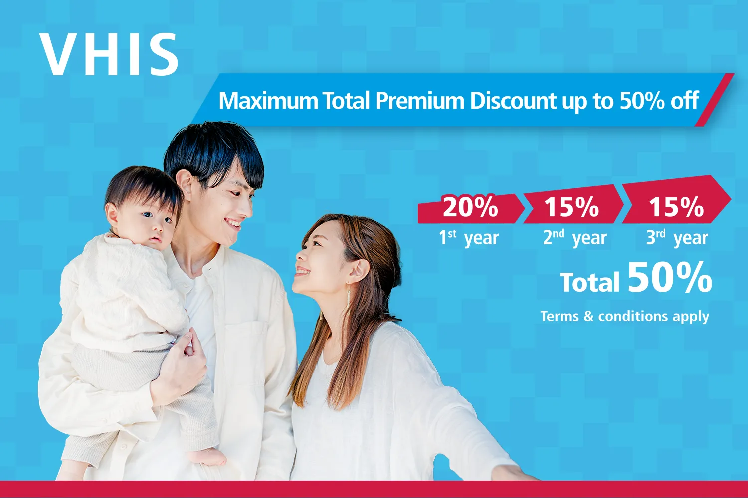 Maximum Total Premium Discount up to 50% off  - banner image